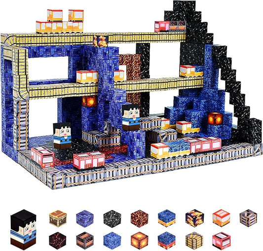 Aleath Magnetic Blocks Building Toys for Kids: 100PCS Magnet Cubes Trains Set - Kids Toys for Christmas Birthday Gifts - 0.8 inch Magnetic Blocks for Boys & Girls 3+
