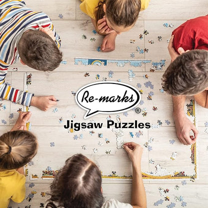 Re-marks Map of The World Deluxe Jigsaw Puzzle with Whimsy Pieces