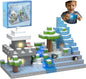 138 Pcs Magnetic Building Blocks, Enhance STEM Learning, Creative Play & Logical Thinking, Durable & Vibrant Color with Light Up Blocks, Ideal for Classroom & Screen-Free Entertainment (Glacier)