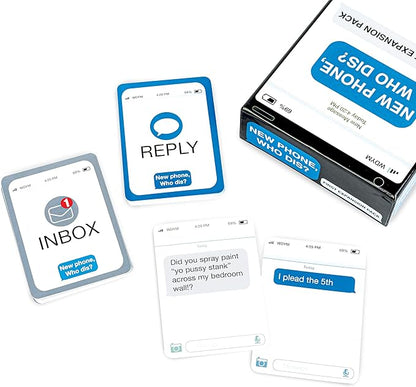 New Phone, Who Dis? Expansion Pack by Relatable, Designed to Add to New Phone, Who Dis? Core Games, The Viral Card Game for Adults, Great for Party Games, Includes 45 Inbox Cards and 135 Reply Cards
