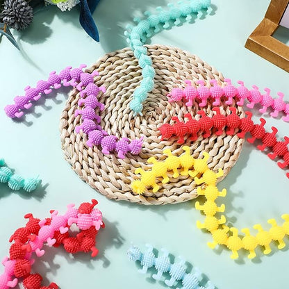 Chivao 150 Pack Bulk Stretchy String Fidget Toys Animal Sensory Toys for Kids and Adults Colorful Fidget Worm Stress Anxiety Relieve Party Favors Goodie Bag Fillers Birthday Gifts (Worm Style)