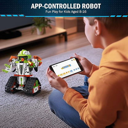 STEM Robot Building Kit with Remote Control for Boys Age 6-13, Coding Robotic Technic Toys Birthday Gifts for Kids, 5 in 1 Science Kit Robotic Models with 539 Pieces