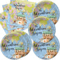 Around The World Party Decorations 40Pcs Adventure Awaits Birthday Plates and Napkins Supplies Baby Shower Graduation Retirement Decor Globe Travel Themed Party Decorations Serve 20