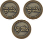 Bulk Set of 3 Romantic Love Expression Coins, You Rock My World, & Make My Heart Skip a Beat, Anniversary Pocket Tokens for Date Night, Love Gift for Men & Women, from Him or Her