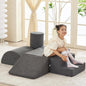 jela Kids Foam Climbing Blocks 6Pcs Soft Play Equipment, Toddler Climbing Toys Indoor Soft Play Climbing Set, Lightweight Climbing Blocks for Babies, Crawling Foam Playset (Miss Fabric Darkgrey)