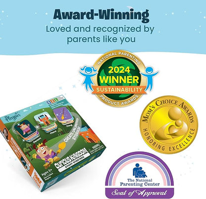 Story Starters for Beginners: Create a Story Card Activity for Kids, Pre-Literacy Illustrated Story Prompts (No Reading Required) Part of The Curious Kingdom by Playper