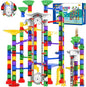 Big Motorized Marble Run - Construction Building Blocks Toys 220Pcs Marble Race Track with Elevator,Educational STEM Game Christmas Birthday Gifts for Kids 3-5 4-8 8-12 (A-Colorful)
