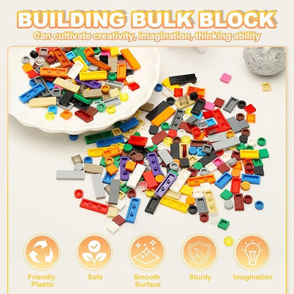 PATIKIL 122 Pcs Flat Blocks Bulk, 1x3 Square Purple Classic Tiles Smooth Surface Mini Building Blocks Accessories Compatible Bricks Kits for Building Floor Walls Mosaic Pixel Arts