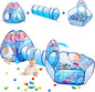 3 in 1 Kids Mermaid Play Tent for Toddler with Baby Ball Pit and Play Tunnel, Children Indoor Outdoor Playhouse with Crawling Tunnel Toy for Toddlers (3pc Mermaid Ball Pit)