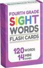 Sight Words Flash Cards 4th Grade - 120 High Frequency Words from Dolch's and Fry's Lists for 9-10 Years