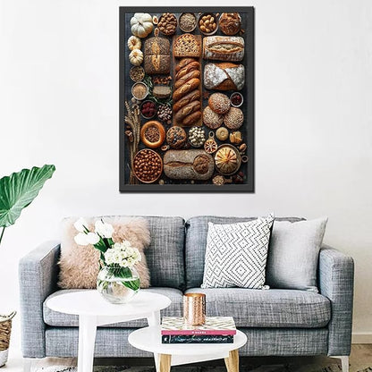 Tucocoo 1000 Piece Jigsaw Puzzles for Adults Rye Bread Painting Puzzle Muffin Baked Goods Art 27x20 inch 1000 Pieces Puzzles for Challenging Family Activity Game Colorful DIY Food Puzzle Wall Decor