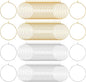 Pndeyo 300pcs Hypoallergenic Earring Beading Hoops, Round Hoop Earrings Findings, Open Earring Wire Ring Accessories for Jewelry Making- Silver & Gold