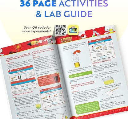 Playz Kaboom! 50+ Explosive Science Experiments Kit for Kids Age 8-12 with 25 Playz Lab Token Experiments - Chemistry Set STEM Learning & Educational Toys & Gifts for Boys, Girls, Teenagers & Kids