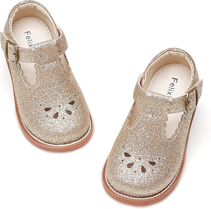Felix & Flora Toddler Little Girl Mary Jane Dress Shoes - Ballet Flats for Girl Party School Shoes