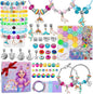 Taybonds Bracelet Making Kit for Girls Ages 4-12, 2200+ Beads Jewelry Craft Set with Charms, Unicorn Mermaid Pendants, Alphabet Beads, DIY Necklace Bracelet Kit Gift for Kids