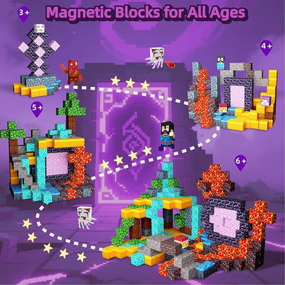 Magnetic Blocks 120PCS Magnetic Building Blocks for Kid 3+, Building Toys for Kid Boys Girls, STEM Sensory Gift for Birthday