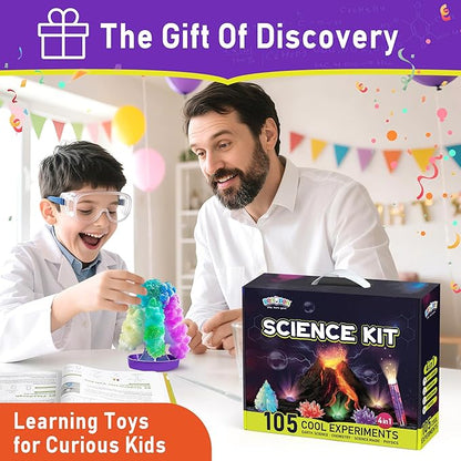 BenBen Science Kits for Kids Age 8-12, 105 Experiments Educational Toy, STEM Toys for 6 7 8 Year Old Boys Girls Christmas Birthday Gift, Science Kits for Kids Age 5-7, Chemistry Set for Homeschooling