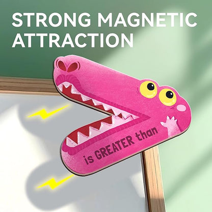 Dotimo Math Manipulatives 1st Grade, Magnetic Math Signs Jumbo Magnetic Symbols Set for Kids Ages 4-8, Greater Than/Less Than/Equal Signs, Homeschool Supplies