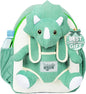 Naturally KIDS Green Dinosaur Backpack for Boys 4-5, Triceratops Dinosaur Gifts for 4-5 Year Old Boys, Girls, Toddler Backpack