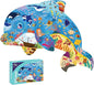 PINU Jigsaw Puzzles for Kids Ages 3-5, 6-8, 8-10, Children Colorful Fun Animal Shaped Puzzle Learning Educational Toys Gifts Games for Boys and Girls (Dolphin-108 PCS)