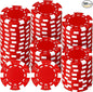 100 Pcs 11.5 Gram Poker Chips ABS Monte Carlo, 40 mm Bingo Chips Tokens Markers Blank Counting Bulk for Blackjack, and Card Night Poker Games