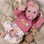 Aori Reborn Baby Dolls Girl - 20 Inch Realistic Newborn Lifelike Baby Doll with Hand-Painted Features - Weighted Cloth Body Cuddle Companion Doll with Outfits, Gift for Kids 3+ & Collectors