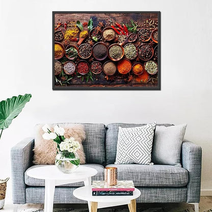 Tucocoo Variety of Spices Jigsaw Puzzle 1000 Pieces Puzzles for Adults, Rustical Wood Natural Kitchen Art Puzzles for Challenging Family Activity Games 27 x 20 inch Colorful DIY Puzzle for Home Decor