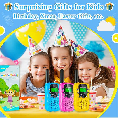 Walkie Talkies for Kids, Walkie Talkie Toys for Girls Boys, for Grandkids, Built-in Flashlight, Birthday Gifts for 3 4 5 6 7 8 9 10 Year Old Girl Boys, Kids Stocking Stuffers