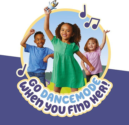 Bluey Game Hide and Seek Electronic Figure, Articulated, Musical Kids Figurines with Dance Mode, Interactive Play Toddler Figurine Toys for Ages 3+