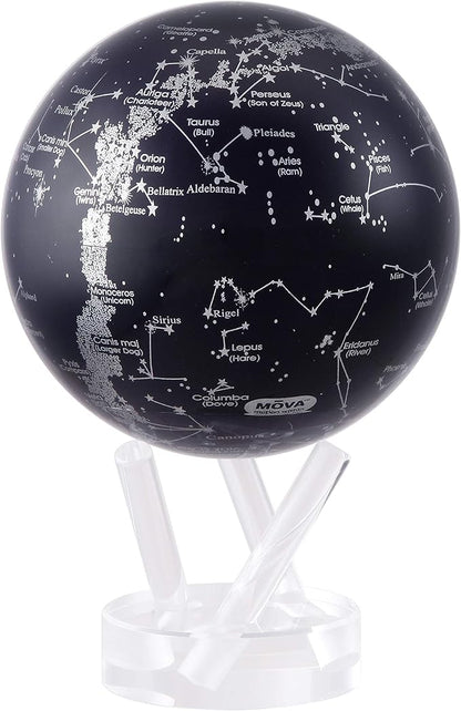 MOVA Constellations Rotating Globe – 4.5” Solar-Powered Star Map for Astronomy Lovers, No Batteries or Cords, Unique Desk Gift