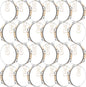 24 Set Tambourine for Adults Wooden Hand Held Drum with Metal Jingles, Gift Tags, White I Love You Printed Ribbon Percussion Gift Musical Instrument for Church Wedding Party Favor (8 Inch)