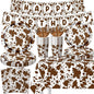Highland Cow Decorations, 142Pcs Cow Print Plates and Napkins Party Supplies, Brown Cow Birthday Party Decorations Tableware Cups Tablecloth for Cow Baby Shower Farm Cowboy Theme Party