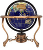 Unique Art 10-Inch Tall Table Top Blue Lapis Ocean Gemstone World Globe with Copper Tripod Stand (BLUE LAPIS)