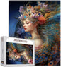 Tucocoo 1000 Piece Jigsaw Puzzles for Adults Fairy Woman Feather Painting Puzzle Beautiful Flowers Girl Art Puzzles for Challenging Family Activity Game Colorful DIY Puzzle Wall Decor Gifts