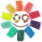 IQBOX 1000 Pcs Cloth Loom Bands Refill for Bracelet Making Kit, Elastic Bands Crafts for Girls 8-12, Gentle Hair Ties Ponytail Holders (10 Colors)