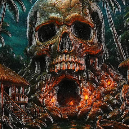 AtSKnSK Memento Mori Coin Momento Mori Coin Skull Coin Stoic Gifts Memento Mori Calendar Living Memento Mori Amor Fati Coin (Skull Island)