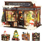 CUTEROOM Miniature House Kits for Adults, Mini Dollhouse Wooden Furniture Kit, DIY Craft Kits Creative Room Tiny House for Decoration- Christmas Wonderland