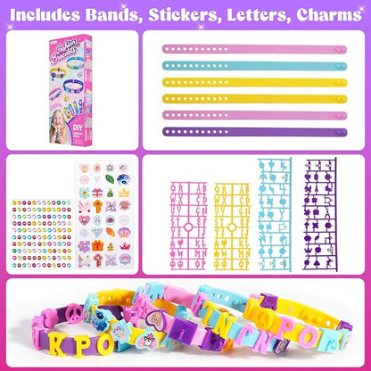 Bcsgj DIY Friendship Bracelet Making Kit for Girls, Jewelry Making kit for Girls,Sticker Bracelet, Bracelet Making kit Birthday Gift for Ages 5 6 7 8-12