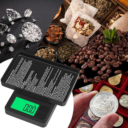 Digital Pocket Scale 1000g x 0.01g, Diyife Portable Precision Gram Scale Jewelry Scale with Protective Cover, Auto-off, Backlit LCD, 7 Units Tare, for Food, Kitchen, Coffee, Battery Included