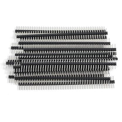 20Pcs Long Pins 40 Pin Breakaway Headers 0.1" 2.54mm Equal Length Long Centered 6.25mm on Both Sides 15mm in Total Connectors & Adapters