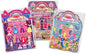 Melissa & Doug Puffy Sticker Activity Books Set of 3 – Dress-Up, Princess & Mermaid, with 208 Reusable Stickers and Fold-Out Scenes, Mess-Free Travel Toys for Kids Ages 4+ - FSC Certified