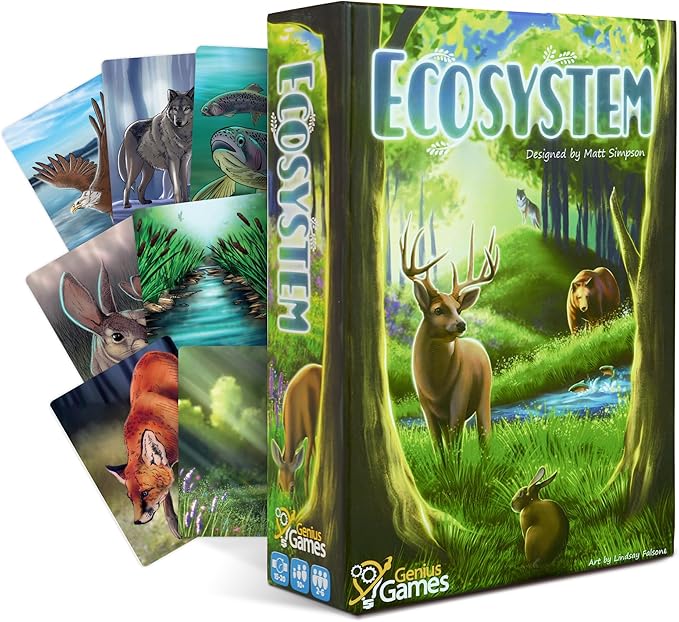 Ecosystem - A Family Card Game about Building Habitats | Learn about Animals, Ecology & Biodiversity for Kids, Adults, Families or the classroom! Fun Board Games for Environmental Science Class