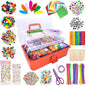 1405 Pcs Art and Craft Supplies for Boys and Girls, Toddler DIY Craft Art Supply Set Included Pipe Cleaners, Pom Poms, Feather, Folding Storage Box - All in One for Craft DIY Art Supplies(Orange)