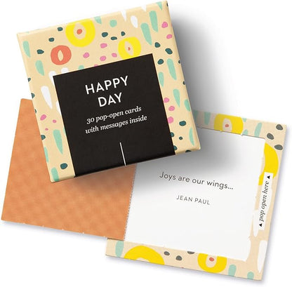 Compendium ThoughtFulls Pop-Open Cards — 2-Pack of Smile, Happy Day — 60 Pop-Open Cards, Each with a Different Message Inside