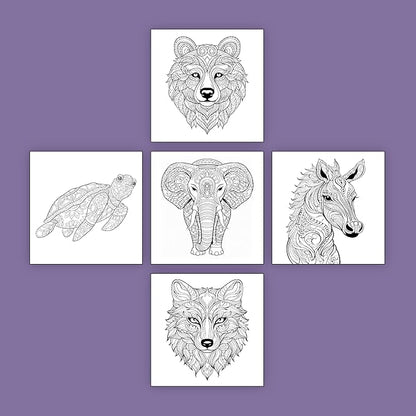 ArtPops Coloring Boxes – Pop-Up Pre-Printed Coloring Box Set – DIY Wall Art Kit for Teens & Adults – Eco-Friendly, Easy to Hang, No Frame Needed – 5-Pack, Wild Mandalas