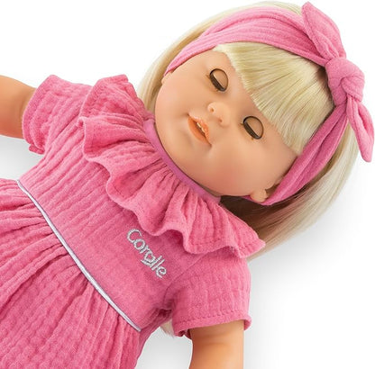 Corolle Jade - 14" Soft Baby Doll with Vanilla Scent, Pink Outfit & Sleeping Eyes for Girls Ages 18 Months+, Cute Reborn Realistic Baby Dolls for 2 Year Old Girls