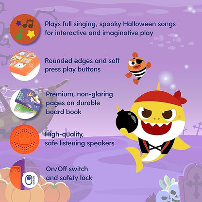 Baby Shark Halloween Songs Sound Book, Children's Halloween Books, Interactive Learning Books for Toddlers, Learning & Education Book Toys, Baby Shark for Babies & Toddlers 1-3