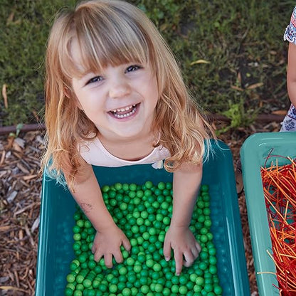 ECR4Kids 4-Station Sand and Water Adjustable Play Table, Sensory Bins, Seafoam/Turquoise