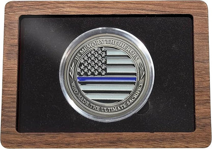 Challenge Coin Display Case Silver Dollar Coin Holder 2.3-2.5" in Single Coin Display Case Wood Coins Storage Box Coin Cases for Collectors