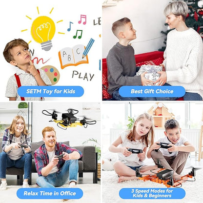 Mini Drone for Kids and Beginners,Creative 5-IN-1 DIY Drone Building Kits for Kids to Build Your Own Drones,5 Different Designs, Altitude Hold, 3D Flips,Easy to Build and Fly,Great Gifts for Boys&Girls to Enjoy Building,Flying and Fixing Fun